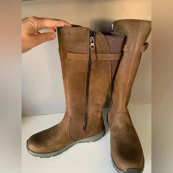 NEW Eddie Bauer Brown Leather Lined “Lodge Boot” -8 - Picture 6 of 8